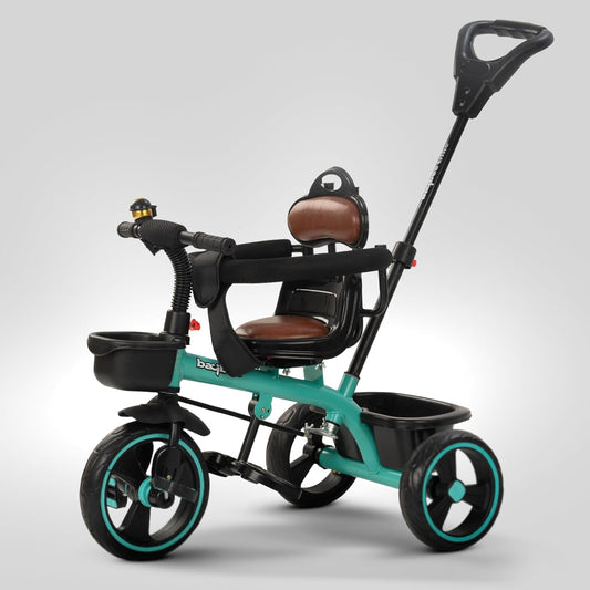 Baybee Albine 3-in-1 Baby Tricycle for Kids | Smart Balanced Trike with 180° Reversible Seat, Parental Handle & Safety Guardrail | Kids Cycle for Boys & Girls 2–5 Years (Green)