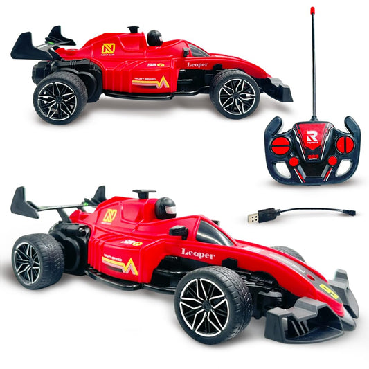 Joy Junction 1:16 Scale Remote Control Racing Car – High-Speed RC Toy Car with Rechargeable Battery & Sturdy Design | Ideal Gift for Kids 5+ (Red)