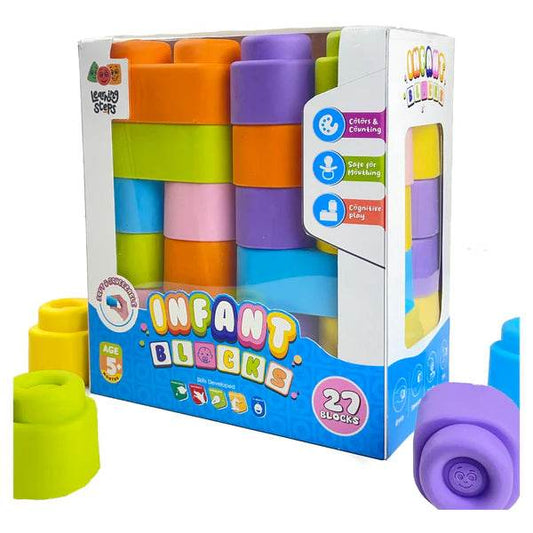 Zephyr Learning Steps - Infant Blocks-3, Montesorri Toys for Babies, Early Development, Soft Building Blocks, Block Sets, Colors and Counting, Premium Blocks, Stack Toy, Toddler Block Toys - Timbuktoon