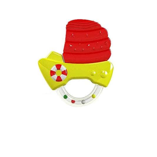 Giggles - My Boat Teether Rattle, Teether for Babies to soothen Their Gums, Easy to Grasp and chew with Rattle Sounds, 3 Months & Above, Infant Toys - Timbuktoon