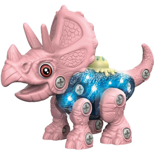 Joy Junction Take Apart Dinosaur Toy | DIY Dinosaur Building Toy with Music & Lights | Educational STEM Dino Toy with Screwdriver for Kids 3+ Years