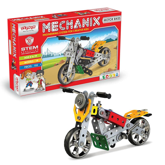 Mechanix Motorbikes STEM Toy, Building and Construction Set for Boys and Girls Age 7+ Years + - Timbuktoon