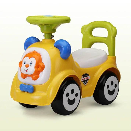 Sunny Ride on & Car for Kids with Music & Horn Steering, Push Car for Baby with Backrest, Safety Guard, Under Seat Storage & Big Wheels, Ride on for Kids 1 to 3 Years Upto 25 Kgs (Yellow) - Timbuktoon