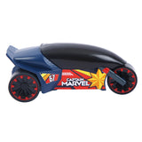SKOODLE Marvel Pull-Back Rider Bike for Kids | Captain Marvel Edition | Durable Marvel-Inspired Motorcycle Toy | Sturdy Pull Back & Go Action Bike | Fun & Educational Gift for Boys & Girls – Blue