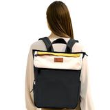 R for Rabbit Caramello Daisy Diaper Bag for Mothers – Stylish, Multipurpose, Large Capacity Maternity Backpack (Black Cream)