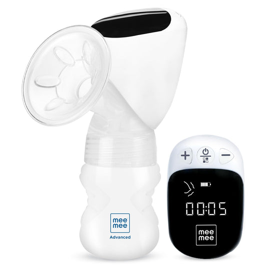 Mee Mee Digital Electric Breast Pump – 3-Mode Adjustable Suction for Nursing & Breastfeeding Comfort (White)