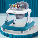 R for Rabbit Little Feet Baby Walker for Kids 9–18 Months | 2-in-1 Activity Walker with Detachable Toy Bar, Adjustable Height & Foldable Design(Blue)