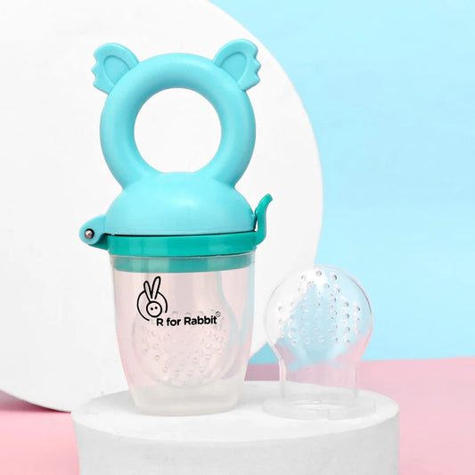 R for Rabbit First Feed Pixie Nibbler | Soft Silicone Fruit & Veggie Feeder | Baby Teether & Pacifier | Hygienic, BPA-Free | For Infants 3+ Months