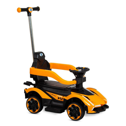 Mee Mee Cruiser DX Baby Ride-On Car – Safe & Fun Toddler Push Toy for Ages 1–3 Years with Music, LED Lights & Under-Seat Storage (Orange) - Timbuktoon