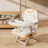R for Rabbit Candy Pop Baby Booster Chair – 2-in-1 Kids Feeding Chair (Beige) 4-Level Height Adjustment, 3-Point Safety Belt & Removable Dining Tray | 6 Months–3 Years