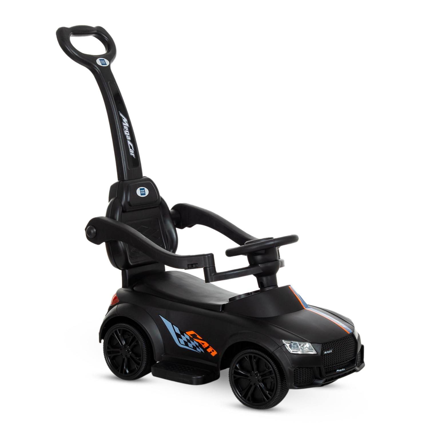 Mee Mee Cruiser Baby Ride-On Car – Safe & Entertaining Push Toy for Toddlers 1–3 Years with Music, LED Lights & Under-Seat Storage (Black) - Timbuktoon