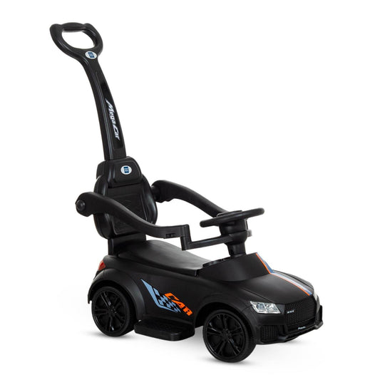Mee Mee Cruiser Baby Ride-On Car – Safe & Entertaining Push Toy for Toddlers 1–3 Years with Music, LED Lights & Under-Seat Storage (Black) - Timbuktoon