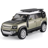 Joy Junction 1:24 Scale Defender Model Car – Exclusive Big Size Alloy Die-cast Metal Toy Car with Pull Back Action, Openable Doors, Lights & Music (Green)