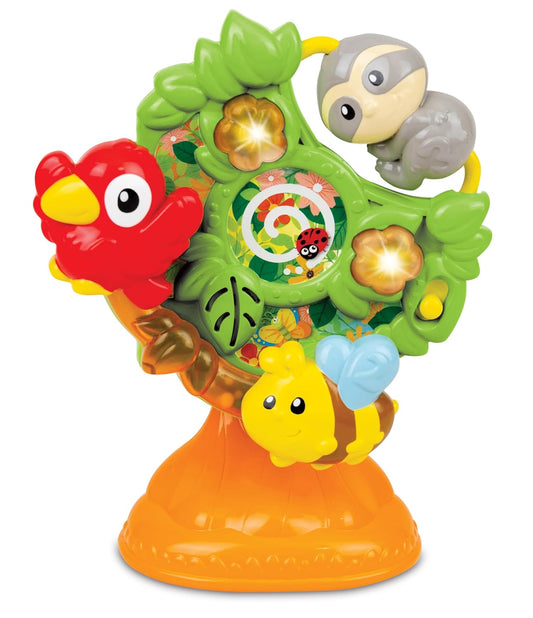 Winfun Jungle Friends Spinning Tree | Interactive Musical Activity Toy with Lights & Sounds | Engaging Playtime for Babies & Toddlers 6M+