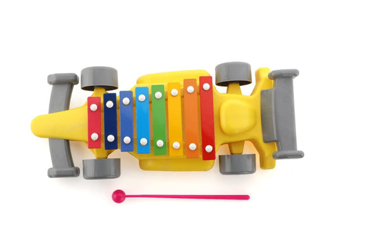 Chanak Car Xylophone Toy for Kids | Plastic Car with 8 Metal Keys | Musical Xylophone Car for Boys & Girls 3+ Years | BIS Approved
