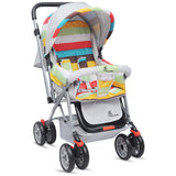 R for Rabbit Lollipop Lite Baby Stroller for 0 to 3 Years | Pram with 5 Point Safety Harness, Reversible Handlebar & Cushioned Seat | 3 Level Recline | Lightweight Stroller for Kids (Rainbow)