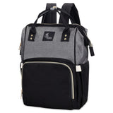 R for Rabbit Caramello Diaper Bag for Mothers – Stylish, Travel-Friendly, Waterproof Maternity Backpack with Large Capacity (Grey Black)