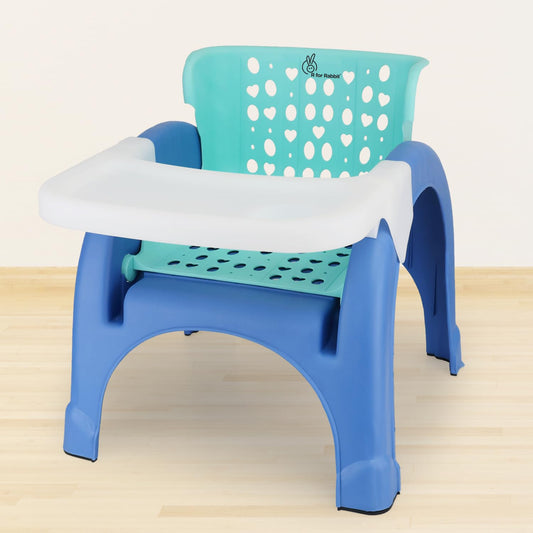 R for Rabbit Jelly Bean 3-in-1 Multi-Functional Kids Chair (Green Blue) | Baby Study, Shampoo & Meal Chair | Regular Seating Chair with High Backrest | For 1–8 Years | Weight Capacity up to 40 kg
