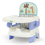 Baybee Foldable Baby Booster Seat for Feeding | Portable Infant Feeding Chair with 2-Level Height Adjustment, Removable Food Tray & Safety Belt | Baby Sitting Chair for Kids 6 Months–3 Years (Blue)