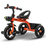 Baybee Geezee Baby Tricycle for Kids | Balanced Baby Trike with EVA Wheels & Dual Storage Baskets | Kids Cycle for Boys & Girls 2–5 Years (Orange)