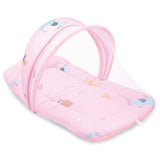 R for Rabbit Snuggy Safari Baby Sleeping Bedding Set with Mosquito Net – 100% Cotton Baby Nest & Sleeping Bag for Newborns, 0–12 Months (Pink)