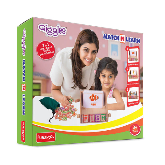 Funskool Giggles Match N Learn – Fun & Interactive Learning Toy Encourages cognitive development and vocabulary building through playful matching activities.