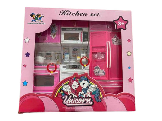 Modern Kitchen Set Toy with Accessories | Pretend Play Kitchen Set with Light & Sound | Educational Role Play Toy for Kids | Medium Size