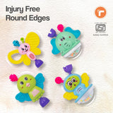 R for Rabbit Jingle Safari Infant Rattles Toy Set | 5-Pcs Lightweight Baby Toys | Safe, BPA-Free | For Newborns & Toddlers 0–24 Months (Multicolor)