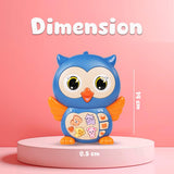 Joy Junction Owl Baby Musical Toy | Interactive Learning Toy with Music, LED Lights & Animal Sounds | Early Educational Development Crawling Toy for Infants & Toddlers 12 Months+ (Blue)