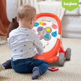 Baybee Oleo Baby Walker for Kids | Push Walker with Music, LED Lights, Rotating Gears & Grip Handle | Activity Walker for Baby Toddlers 0–2 Years (Red)