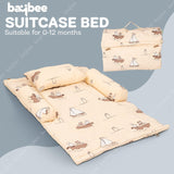 BAYBEE Newborn Baby Bedding Set | 4-Piece Thick Gadda Mattress with Head Pillow & 2 Bolsters | Soft Sleeping Bed for Infants 0–6 Months | Printed Baby Bedding for Boys & Girls
