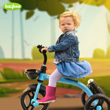Baybee Maze Baby Tricycle for Kids | Balanced Trike with Adjustable Handle & Seat, Bottle Holder & Storage Basket | Kids Cycle for Boys & Girls 2–5 Years (Blue)