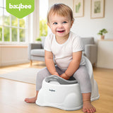 Baybee Baby Potty Training Seat for Kids 1-5 Years | Toddler Potty Chair with Removable Tray, Soft Cushion & Cleaning Brush | Portable Toilet Training Seat for Boys & Girls (Grey)