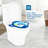 Mee Mee Soft Cushioned Potty Seat with Support Handles – Regular, Blue Comfortable & Safe Toilet Training Seat for Toddlers, Non-Slip and Easy to Clean