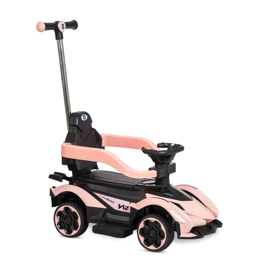 Mee Mee Cruiser DX Baby Ride-On Car – Safe & Fun Toddler Push Toy for Ages 1–3 Years with Music, LED Lights & Under-Seat Storage (Light Pink) - Timbuktoon