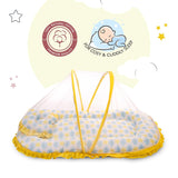 Mee Mee Comfortable Baby Mattress Kit with Mosquito Guard & Pillow – Cloud & Star Print