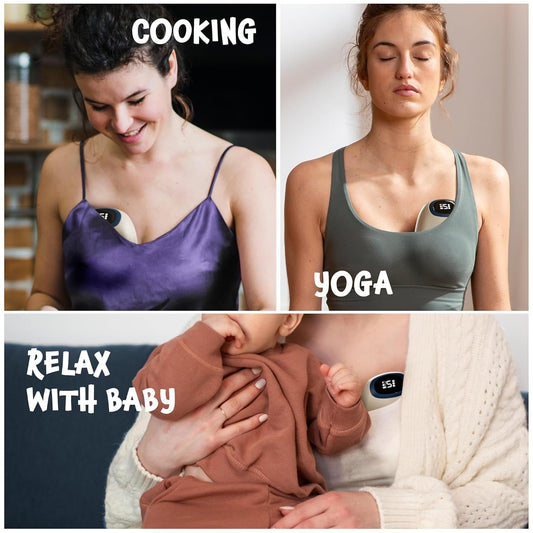 Baybee Wearable Electric Breast Pump for Mothers | Portable Hands-Free Milk Pump with 3 Modes, 9 Suction Levels, Smart LED Display & USB Rechargeable | 160ml BPA-Free Cup, Quiet Cordless Breastfeeding Pump with Massage & Lactation Support