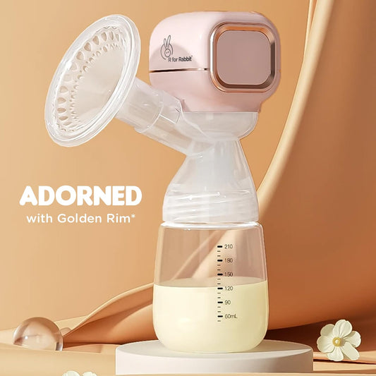 R for Rabbit Pure Wireless Electric Breast Pump | Automatic, Portable & Rechargeable | Comfortable Electrical Pumping (Peach)
