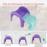 R for Rabbit Jelly Bean 3-in-1 Multi-Functional Kids Chair (Green Purple) | Baby Study, Shampoo & Meal Chair | Regular Seating Chair with High Backrest | For 1–8 Years | Weight Capacity up to 40 kg