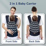 R for Rabbit Hug Me Ergo Baby Carrier – Ergonomic Front & Back Carry Position with Adjustable Belt for 4 Months to 2 Years, Up to 15 Kg (Blue)