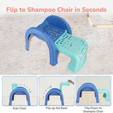 R for Rabbit Jelly Bean 3-in-1 Multi-Functional Kids Chair (Green Blue) | Baby Study, Shampoo & Meal Chair | Regular Seating Chair with High Backrest | For 1–8 Years | Weight Capacity up to 40 kg