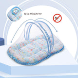 Mee Mee Gentle Comfort Mattress Set for Babies with Pillow & Mosquito Net – Sea Design