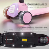 Goodluck Baybee Dusty Kick Scooter for Kids | 3-Wheel Foldable Scooter with LED PU Wheels, Adjustable Handlebar & Music | Outdoor Runner Skate Scooter for Boys & Girls 3–12 Years (Pink)