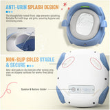Baybee Baby Potty Training Seat for Kids 1-5 Years | Car-Shaped Toddler Potty Chair with LED Lights, Removable Tray, Soft Cushion & Cleaning Brush | Portable Toilet Training Seat for Boys & Girls (Blue)