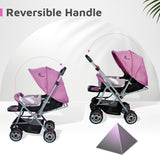 R for Rabbit Lollipop Lite Baby Stroller (Purple Grey) – 0 to 3 Years | 5-Point Safety Harness | Reversible Handlebar | Cushioned Seat with 3-Level Recline | Lightweight Stroller/Pram for Kids