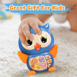 Joy Junction Owl Baby Musical Toy | Interactive Learning Toy with Music, LED Lights & Animal Sounds | Early Educational Development Crawling Toy for Infants & Toddlers 12 Months+ (Blue)
