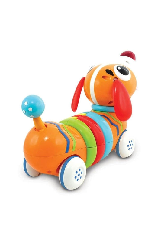 WinFun Walk with Me Puppy | Interactive Pull-Along Musical Toy with Lights & Sounds | Early Learning Walking Companion for Toddlers 12M+