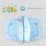 R for Rabbit Snuggy Safari Baby Sleeping Bedding Set with Mosquito Net – 100% Cotton Baby Nest & Sleeping Bag for Newborns, 0–12 Months (Blue)