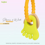 Baybee Silicone Teether for Babies (6–12 Months) | Textured Teething Toy for Pain Relief | Food-Grade, BPA-Free, Non-Toxic Infant Chew Aid | Lightweight & Safe Oral Care Toy