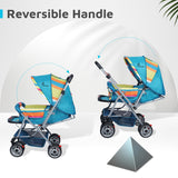R for Rabbit Lollipop Lite Baby Stroller (Multi Color) – 0 to 3 Years | 5-Point Safety Harness | Reversible Handlebar | Cushioned Seat with 3-Level Recline | Lightweight Pram for Kids